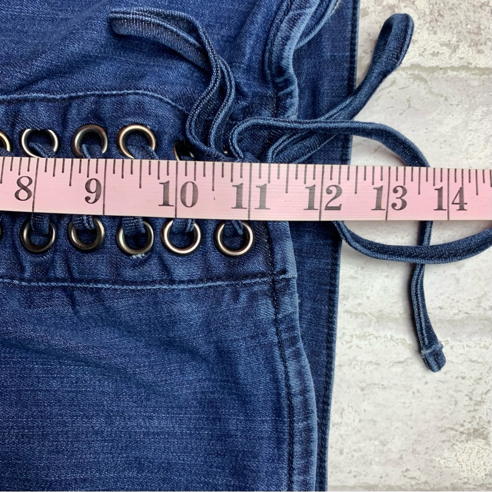 Free People Skinny Jeans Lace Up Close EUC Women’s 29 - Picture 8 of 9